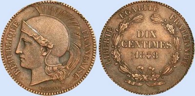 Concours 10 Centimes essai par ROGAT 2me Type